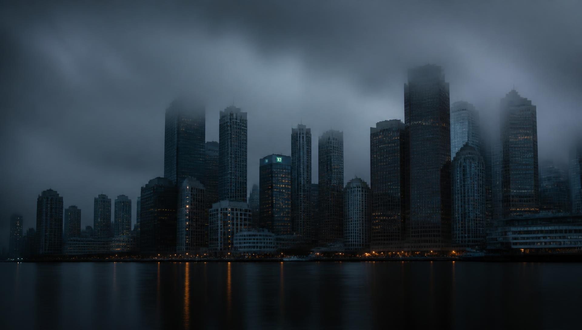 Toronto financial district skyline at dusk